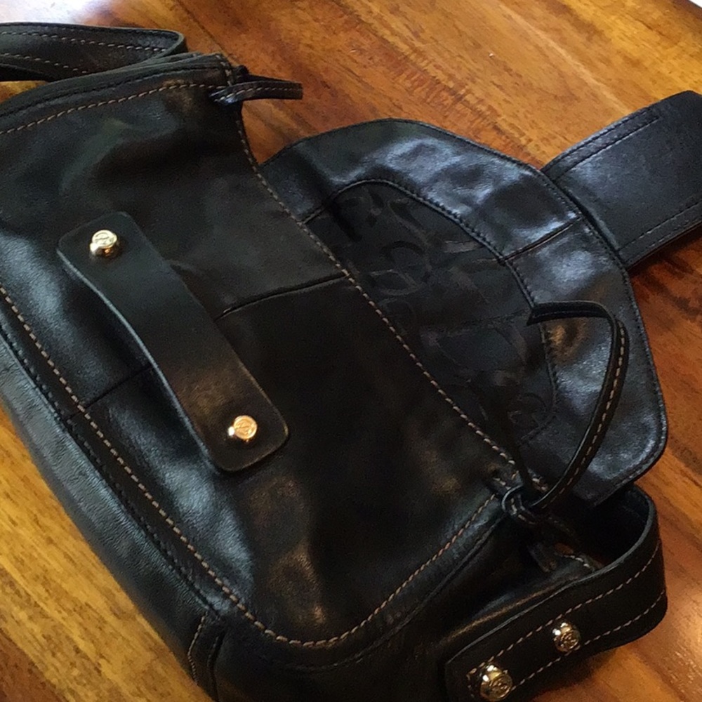 Super cute Francesco Biasia black leather bag - Picture 4 of 8